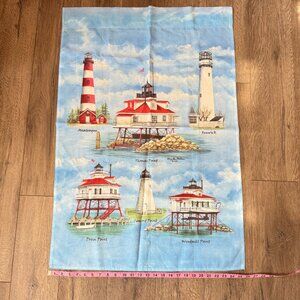 Lighthouses Fenwick Assateague Thomas Point Outdoor Flag‎ Blue Mary Lou Troutman